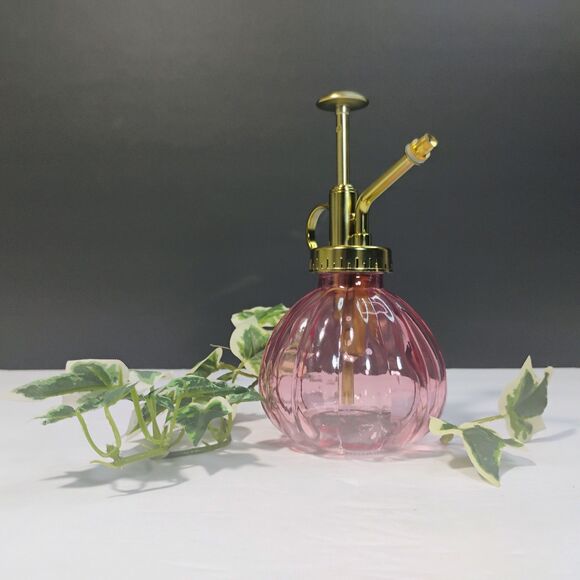 Plant Watering Pot Spray Glass Bottle Sprayer Kettle Flower Mister Pink & Gold - Picture 7 of 12
